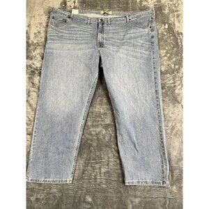 Wrangler Authentics Mens Light Wash Denim Straight Fit Jeans NWT Size 52x30